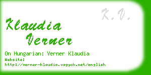 klaudia verner business card